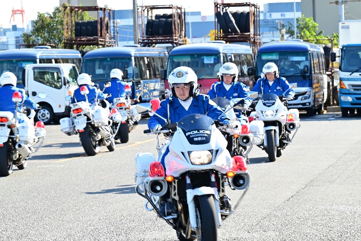 安全講話及び白バイテクニカル走行(6)